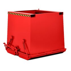 Klappbodenbehälter KBBC-50 - 0,5 cbm Volumen - Farbton RAL 3000 - Feuerrot
