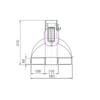 Kranarm KA2-3 - 3000 kg Traglast - Farbton RAL 5018 - Türkis