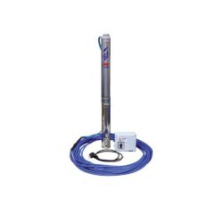 Unterwasserpumpen-Paket 3SRm 4/16 - 20m - 90 l/min (5,40 m³/h) - einphasig - 230 Volt - 50 Hz - 0,75 kW - Wasserversorgung, Druckerhöhung & Bewässerung - häuslich, gewerblich & industrielle Anwendung