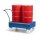 Auffangwanne Typ WFR-2 - für 2x 200 Liter Fass - mit Gitterrost - fahrbar - RAL 5010 Enzianblau