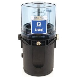 Graco Progressivpumpen G-Mini - für Fett - Ohne Steuerung - 12 Volt - 1,0 Liter Behälter - DIN-Stromzufuhr - Ohne Heizung - Ohne Folgeplatte