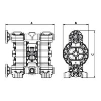 P160 ATEX Zone 2 - Druckluftmembranpumpe - Aluminium Geh&auml;use - Luftdruck max. 8 bar - 170 l/min F&ouml;rderleistung - 7,5 mm Feststoffe - Edelstahl Kugel