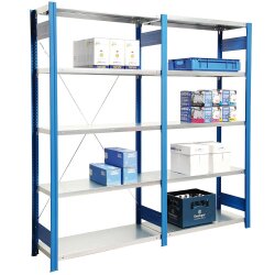 BERT-Lagerregal - Grundfeld - RAL 7035 lichtgrau - 2500x1285x300 mm