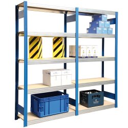 BERT-Großfachregal - 250 kg - Grundfeld - RAL 6011 resedagrün - 3000x1695x600 mm