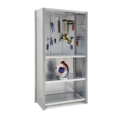 BERT-Werkstatt-Regal mit Vollblechseitenwand - Grundfeld - 2000x1005x500 mm