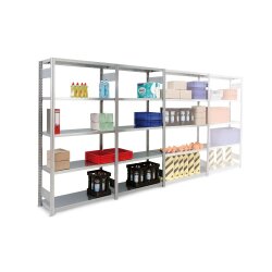 BERT-Standardregal für Lager - Set 1 - 1 x Grundfeld + 1 x Anbaufeld - 2000x1005x400 mm