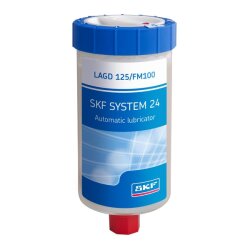 SKF Einpunkt-Schmierstoffgeber LAGD 125/FM100 - gasbetätigt - automatisch - System 24 - mit LFFM 100 Fett - 125 ml