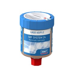 SKF Einpunkt-Schmierstoffgeber LAGD 60/FG2 - gasbetätigt - automatisch - System 24 - mit LGFG 2 Fett - 60 ml