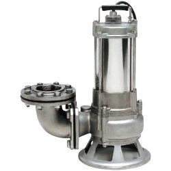 Schmutzwassertauchpumpe - 400V - 900 l/min - 1,4 bar - 3" IG - Edelstahl-Antriebswelle