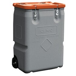 CEMO 170l Mobil-Box - für Ölbindemittel - stapelbar - grau - verschiedene Ausführungen