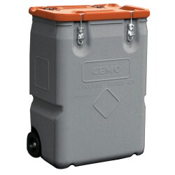 CEMO 170l Mobil-Box - für Ölbindemittel - stapelbar - grau - verschiedene Ausführungen