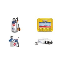 Entwässerungs-Set - Plug&Drain - Tauchmotorpumpe RXm2 - Edelstahl - 230 Volt - häusliche Anwendung