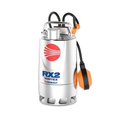 Flachsaugpumpe RXm2/20 -  190 l/min - 1-phasig - inkl. 10 m Kabel - Edelstahl - für Schmutzwasser - Tauchmotorpumpe