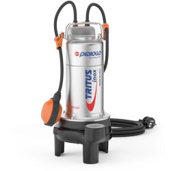 Tauchmotorpumpe - TRITUS TIGm 0.75 - Edelstahl - mit Schneidwerk - 230 Volt - einphasig - 140 l/min - für Abwasser