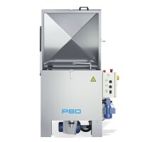 Teilewaschgerät / Industriewaschmaschine P80 - Edelstahl - 400V - 2,5 bar - 130 Liter Tank - 100 kg Tragkraft - Reinigungskapazität: 78 x 43 cm - mit Scheibenölabscheider - mit Edelstahlkorb
