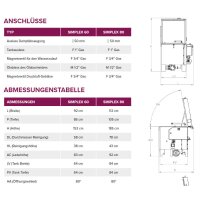 Teilewaschgerät S80 - 400V - max . 80°C - 130 Liter Tank - 100 Tragfähigkeit - Reinigungskapazität: 78 x 43 cm - Hochtemperatur Industrie  - verschiedene Ausführungen