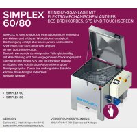 Teilewaschgerät S80 - 400V - max . 80°C - 130 Liter Tank - 100 Tragfähigkeit - Reinigungskapazität: 78 x 43 cm - mit Scheibenölabscheider - Hochtemperatur Industrie