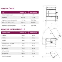 Teilewaschgerät S120 - 400V - max . 80°C - 270 Liter Tank - 300 kg Tragkraft - Reinigungskapazität: 117 x 70 cm - verschiedene Ausführungen - Hochtemperatur Industrie
