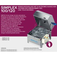 Teilewaschgerät S120 - 400V - max . 80°C - 270 Liter Tank - 300 kg Tragkraft - Reinigungskapazität: 117 x 70 cm - verschiedene Ausführungen - Hochtemperatur Industrie
