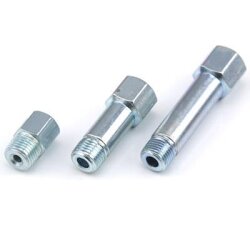 Anschlussstück Verlängerung - 1/8" NPT AG auf 1/8" NPT, IG - 20 mm - Stahl