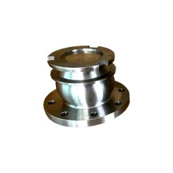 Trockenkupplung - Vaterteil - 4" - mit Flansch - Edelstahl AISI 316