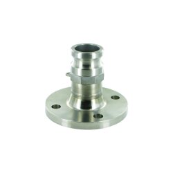 Vaterteil Camlock - Typ A - mit Flansch - 3" - Edelstahl AISI 316