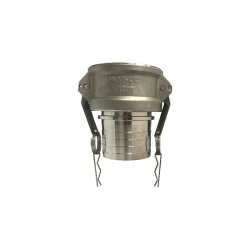 Camlock Dose - Mutterteil - Typ C - 3/4" - mit gerilltem Schlauchstutzen - Edelstahl AISI 316