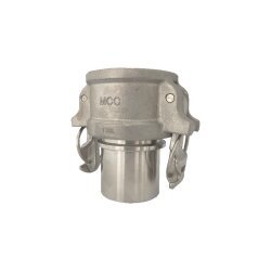 Camlock Dose - Mutterteil - Typ C - 1 1/2" - Sicherheitsverschluss - Edelstahl AISI 316