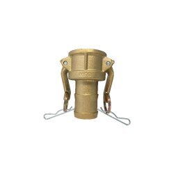 Camlock Dose - Mutterteil - Typ C - 4" - mit Schlauchstutzen - Messing