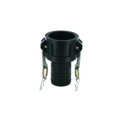 Camlock Dose - Mutterteil - Typ C - 1" - mit Schlauchstutzen - Polypropylen
