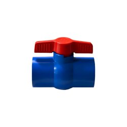 PVC Kugelhahn - 1/2" IG/IG - Blau