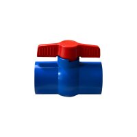 PVC Kugelhahn - 1 1/2" IG/IG - Blau