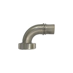 DIN11851 - Milchrohrbogen - 90° - mit Stutzen - DN32