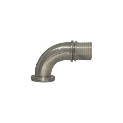 DIN11851 - AG Milchrohrbogen - 90° - mit Stutzen - DN32