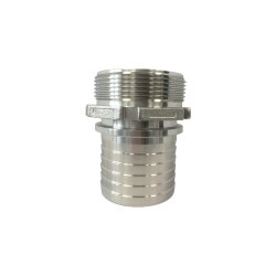 Vaterteil Schalenverschraubung - DN13 - Edelstahl - 1/2" NPT AG - Rillenstutzen