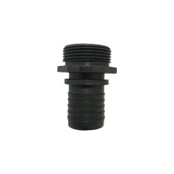 Vaterteil Schalenverschraubung - DN50 - Polypropylen - 2" BSPP AG - Rillenstutzen