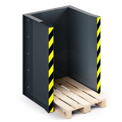 Paletten Stapel Station - Typ RPS-15 - für 15 Europaletten - Stahlblech - RAL 3000 - Feuerrot