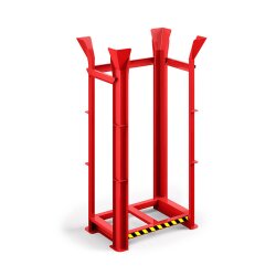 Paletten Richtgestell - Typ RRG-15 - für 15 Europaletten - Stahl -   RAL 3000 - Feuerrot