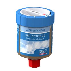 SKF Einpunkt-Schmierstoffgeber LAGD 60/HMT68 - gasbetätigt - automatisch - System 24 - mit LHMT 68 Fett - 60 ml
