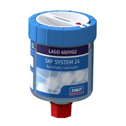 SKF Einpunkt-Schmierstoffgeber LAGD 60/HQ2 - gasbetätigt - automatisch - System 24 - mit LGHQ 2 Fett - 60 ml