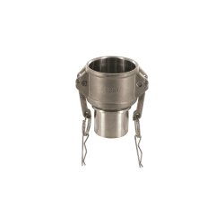 Camlock Dose - Mutterteil - Typ C - mit glattem Schlauchstutzen - Edelstahl AISI 316
