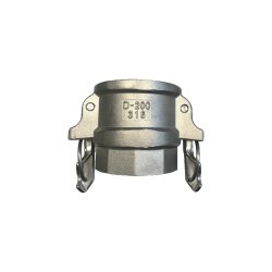Camlock Dose - Mutterteil - Typ D - Sicherheitsverschluss - Edelstahl AISI 316