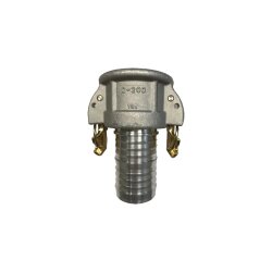Camlock Dose - Mutterteil - Typ C - mit Schlauchstutzen - Sicherheitsverschluss - Aluminium