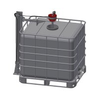 Pneumatische Hebestationeinheit Eco Line - stationär - max 100 kg Hubgewicht - 950 mm Hub/ Fahrweg - für IBC-Container