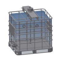 Rührstation Eco Line für IBC-Container mit Traverse - Druckluft-Radialkolbenmotor - 85 % Energieeinsparung