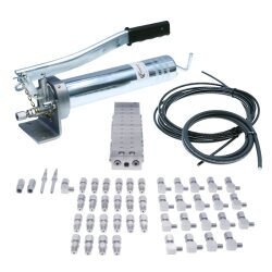 Manuelle Schmierung Komplettsystem für 22 Schmierstellen - FHX Handpumpe - MX-F 11/22 Verteiler - Komponenten - Gewinde M8x1 gewinkelt