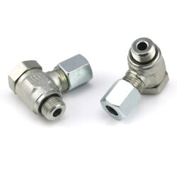 Schwenkverschraubung - M8x1 (d1) - Für Rohr Ø 6 mm - Stahl verzinkt - Bauform: LL