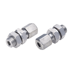 Schottverschraubung gerade - M6x1 IG auf Ø 6 mm -  Länge: 31 mm - Stahl - Bauform: L