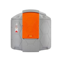 CEMO CUBE Dieseltank - Outdoor fastfill Basic - 7.500 Liter - 6 m Schlauch - mit Pumpe Centri 80SP - mit Schlauchhalter