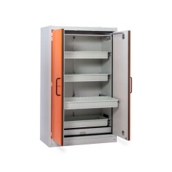 CEMO Sicherheitsschrank PROline 12/20 Typ 90 - Doppel-Flügeltür - 6 Vollauszüge - Farbe Tür: Gelb - 33 Liter Auffangvolumen